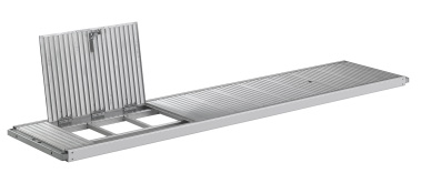 Durchstiegsbelag mit Klappe, Alu/Holz, 3,00 x 0,64 m